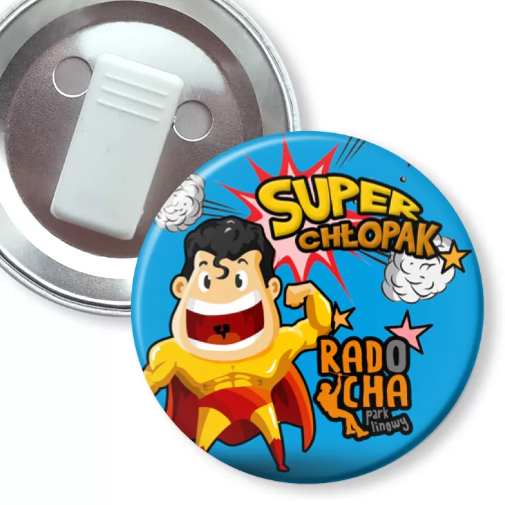przypinka z żabką Radocha - Super Chłopak