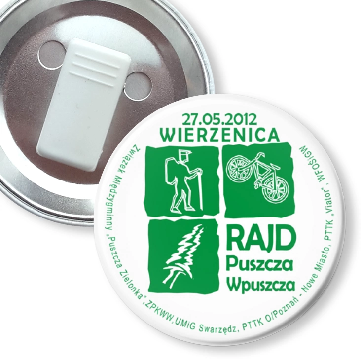 przypinka z żabką Rajd Puszcza Wpuszcza 2012