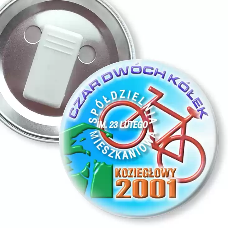 przypinka z żabką Rajd rowerowy - Koziegłowy 2001