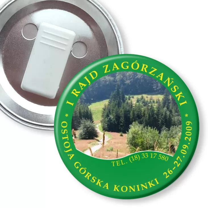 przypinka z żabką Rajd Zagórzański