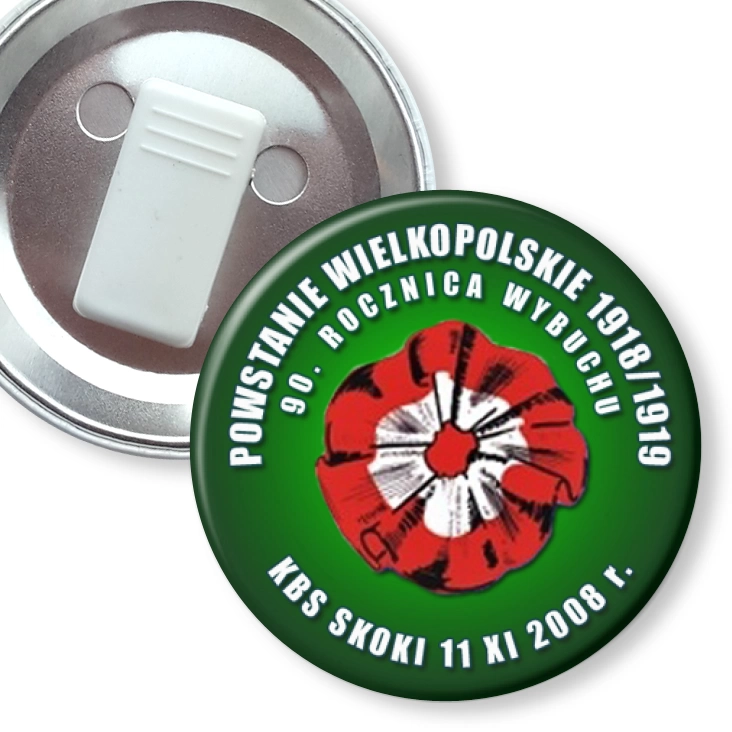 przypinka z żabką Rocznica Wybuchu Powstania Wielkopolskiego