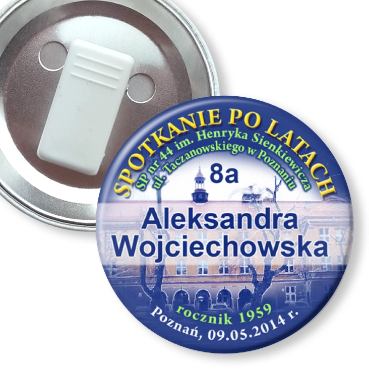 przypinka z żabką SP nr 44 w Poznaniu - Spotkanie po latach