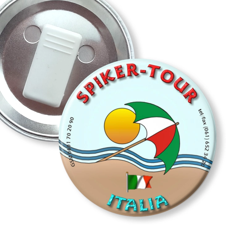 przypinka z żabką Spiker-Tour Italia