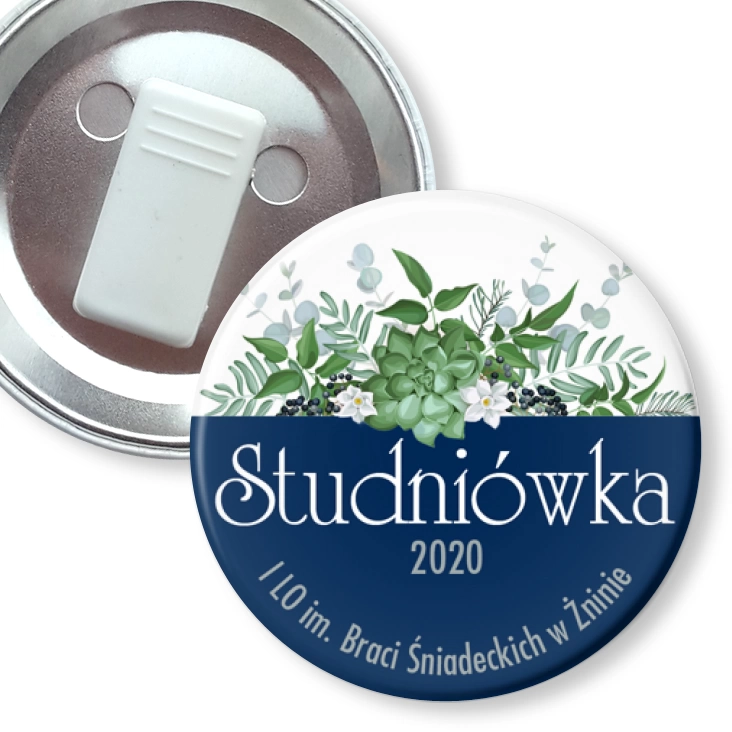 przypinka z żabką Studniówka 2020