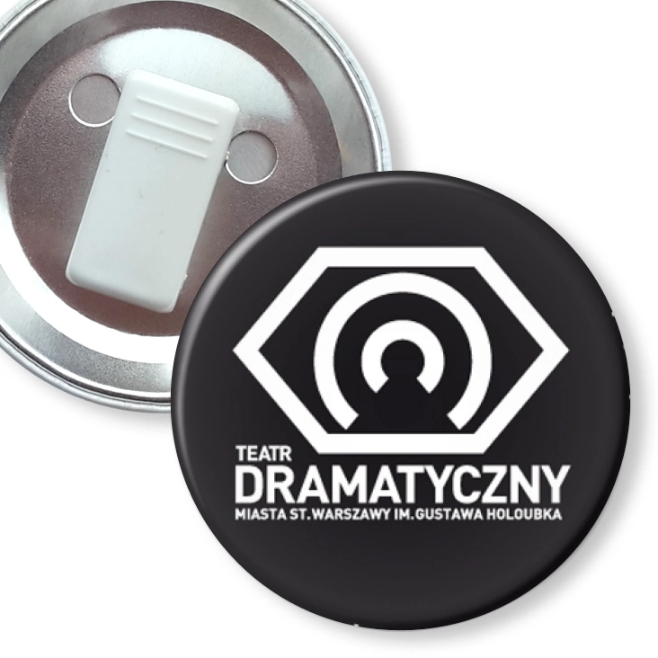 przypinka z żabką Teatr Dramatyczny Warszawa