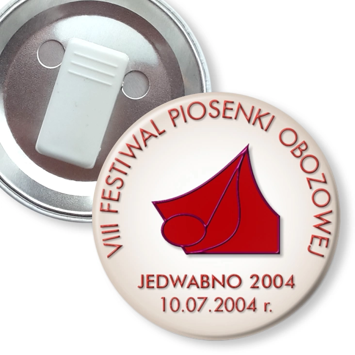 przypinka z żabką VIII Festiwal Piosenki Obozowej
