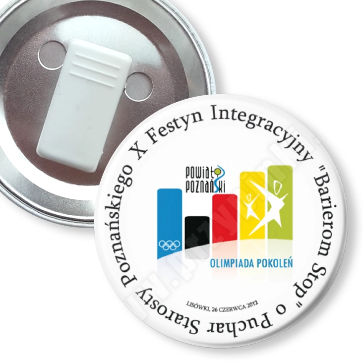 przypinka z żabką X Festyn Integracyjny Barierom Stop