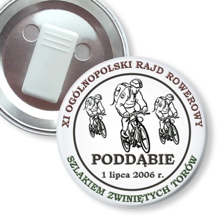 przypinka z żabką XI Ogólnopolski Rajd Rowerowy - Poddąbie 2006