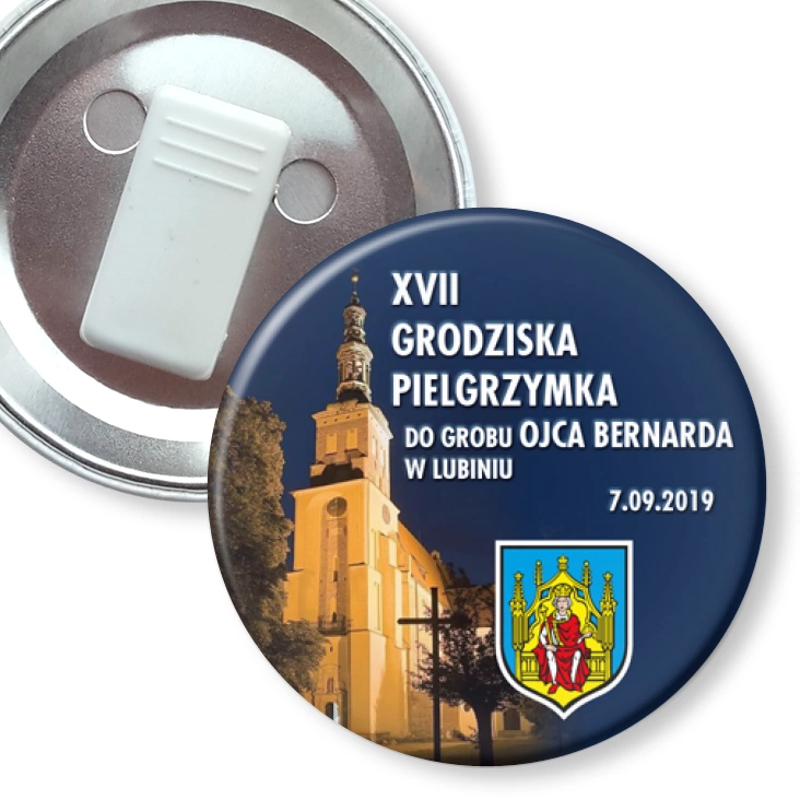 przypinka z żabką XVII Pielgrzymka do Grobu Ojca Bernarda