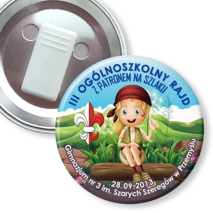 przypinka z żabką Z patronem na szlaku 2013