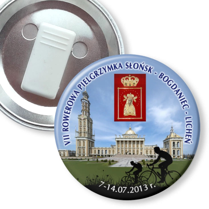 przypinka z żabką Rowerowa Pielgrzymka do Lichenia 2013