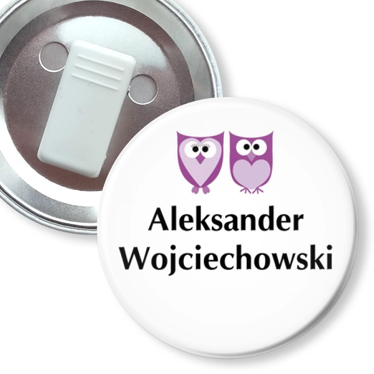 przypinka z żabką Sowy