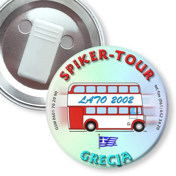 przypinka z żabką Spiker-Tour Grecja