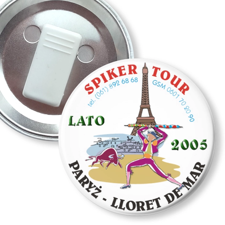 przypinka z żabką Spiker-Tour Paryż