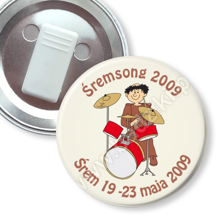 przypinka z żabką Śremsong 2009