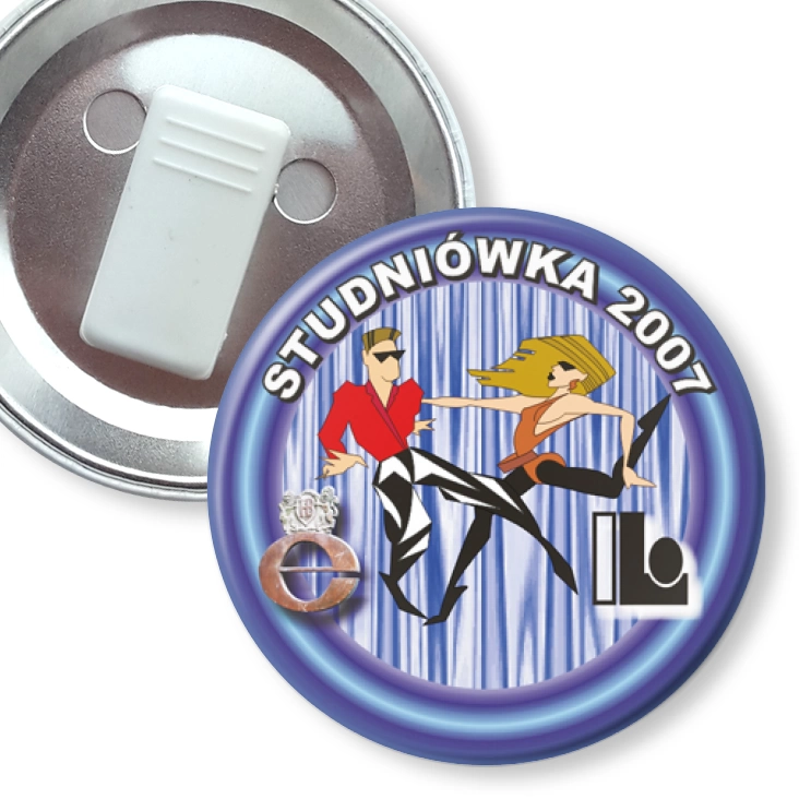 przypinka z żabką Studniówka 2007