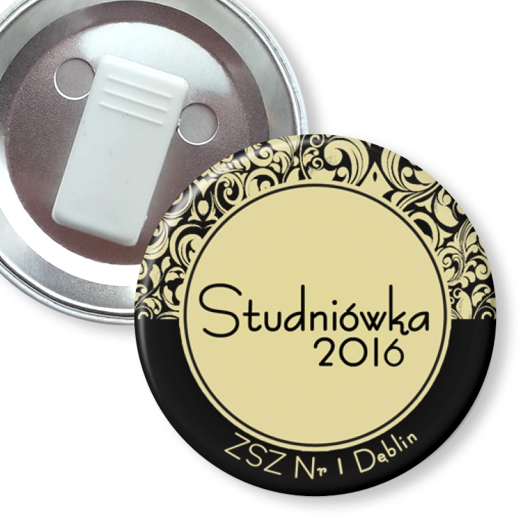 przypinka z żabką Studniówka - ZSZ Nr1 Dęblin