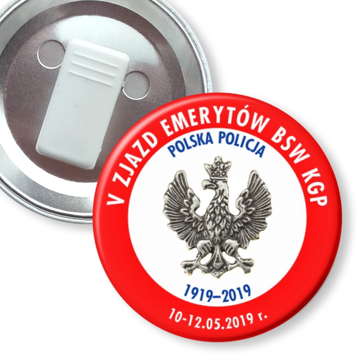 przypinka z żabką V Zjazd Emerytów BSW KGP