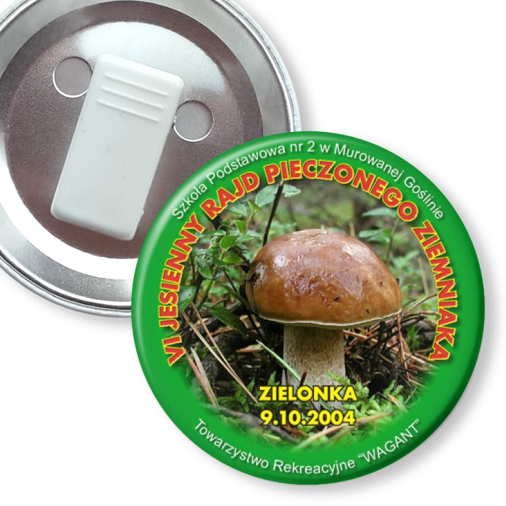przypinka z żabką VI Jesienny Rajd Pieczonego Ziemniaka