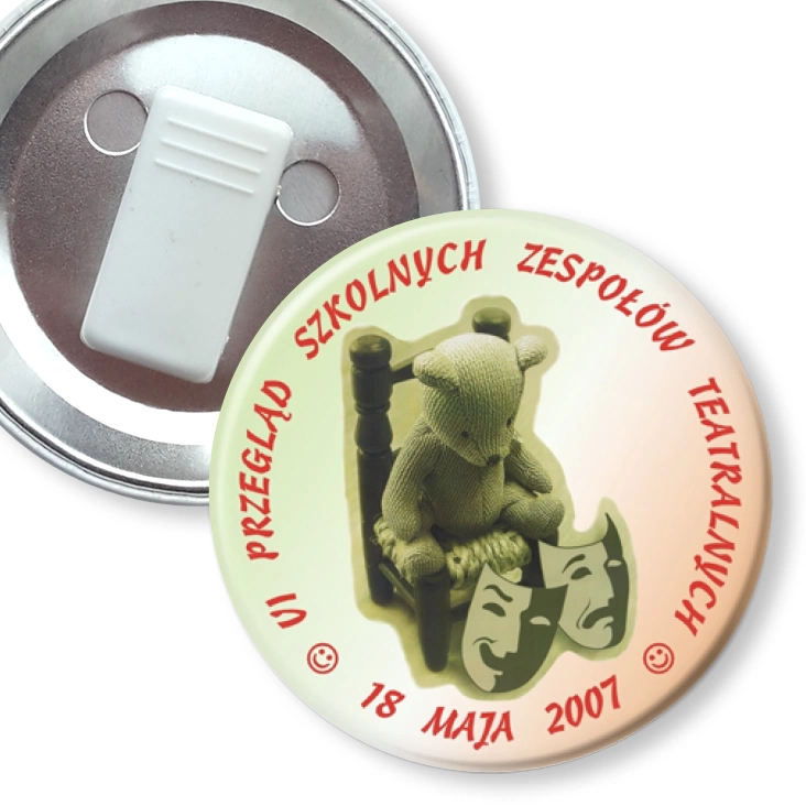 przypinka z żabką VI Przegląd Szkolnych Zespołów Teatralnych