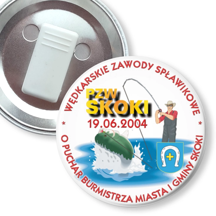 przypinka z żabką Wędkarskie Zawody Spławikowe 2004