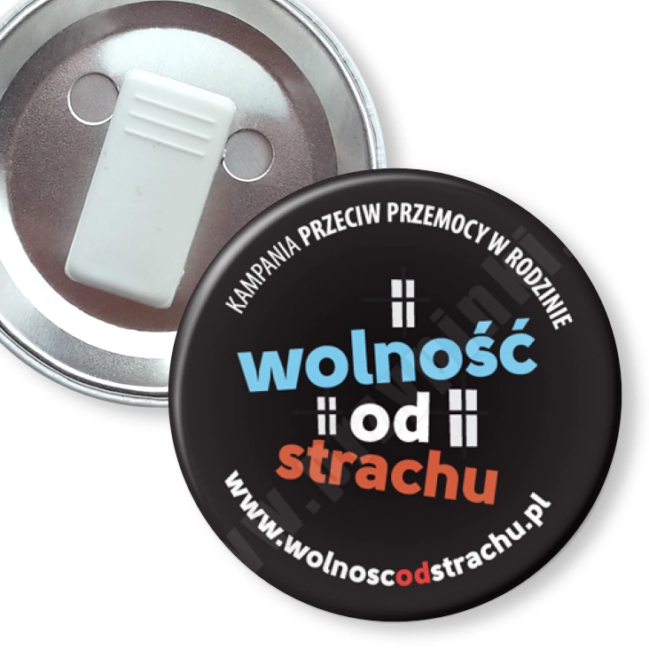 przypinka z żabką Wolność od strachu