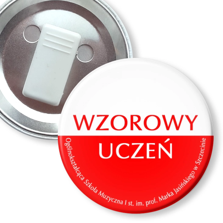 przypinka z żabką Wzorowy Uczeń