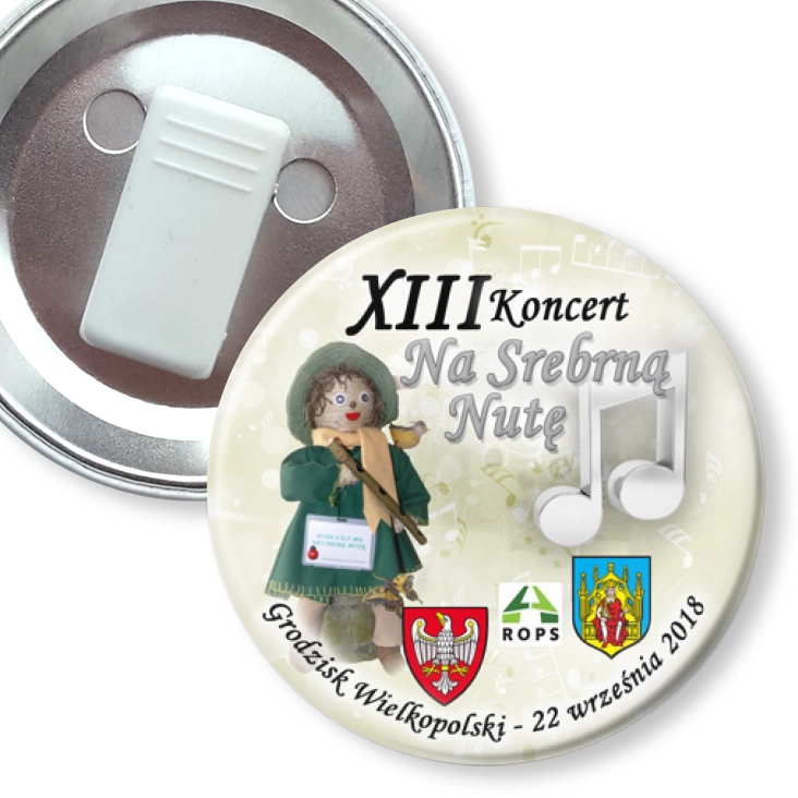 przypinka z żabką XIII Koncert Na Srebrną Nutę