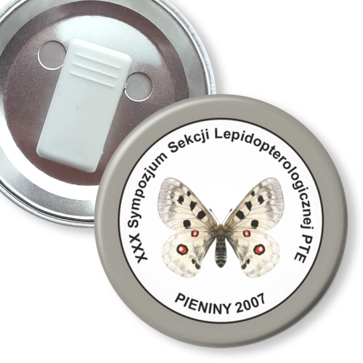 przypinka z żabką XXX Sympozjum Sekcji Lepidopterologicznej PTE - PIENINY 2007