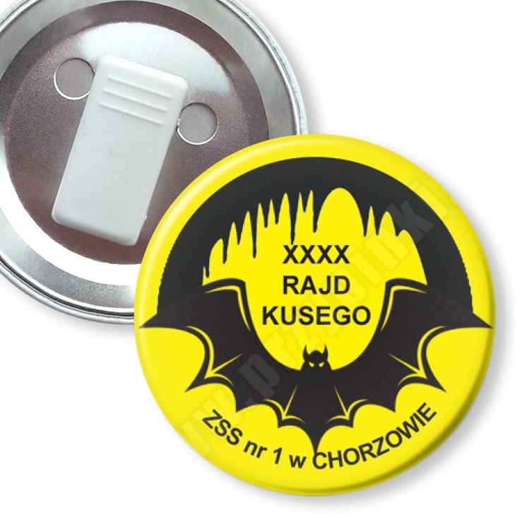 przypinka z żabką XXXX Rajd Kusego