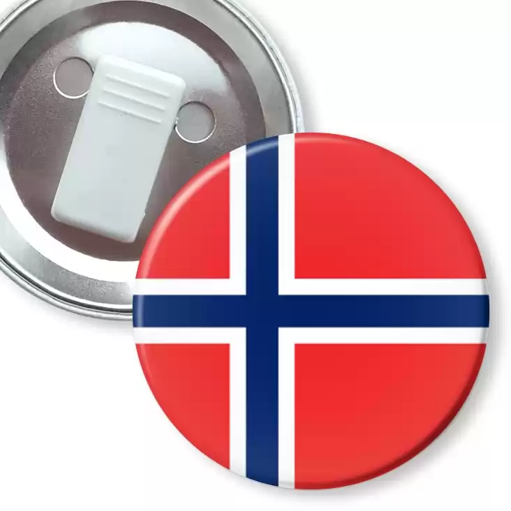 przypinka z żabką Flaga Norwegia