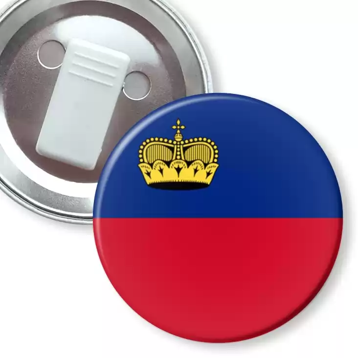 przypinka z żabką Flaga Liechtenstein