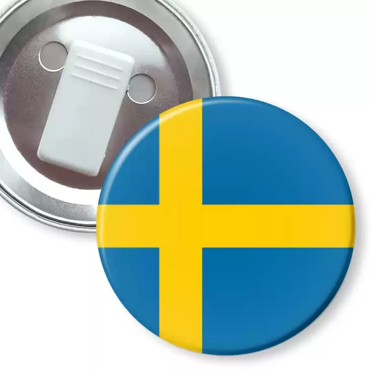 przypinka z żabką Flaga Szwecja