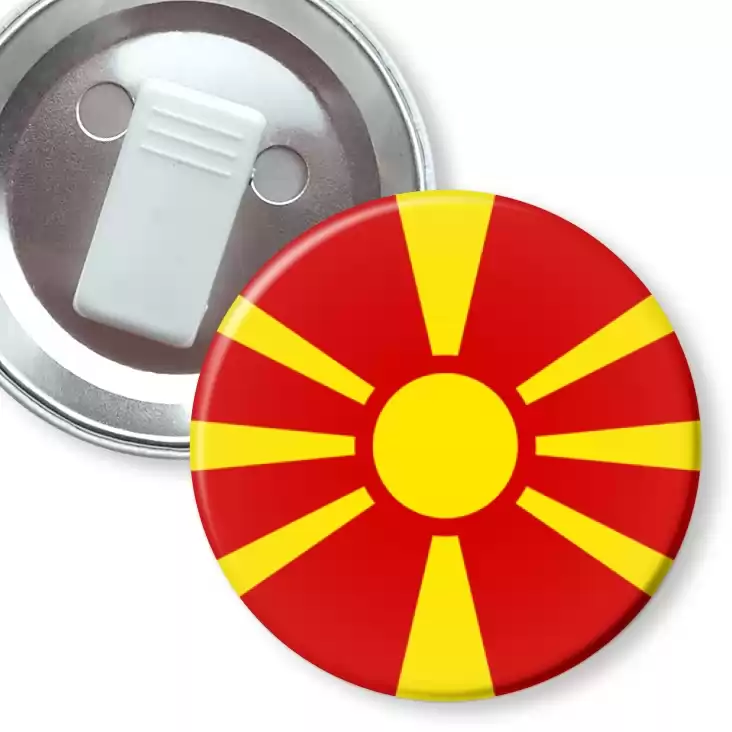 przypinka z żabką Flaga Macedonia