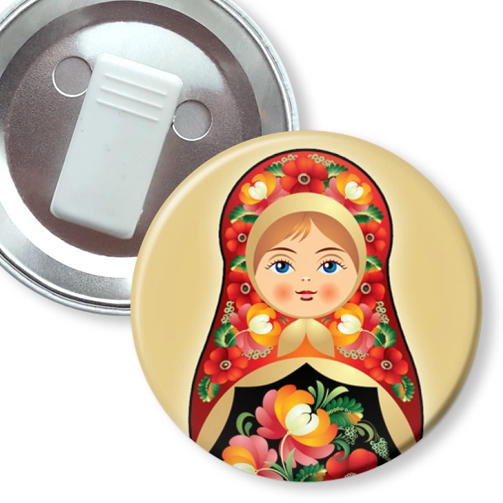 przypinka z żabką Matryoshka