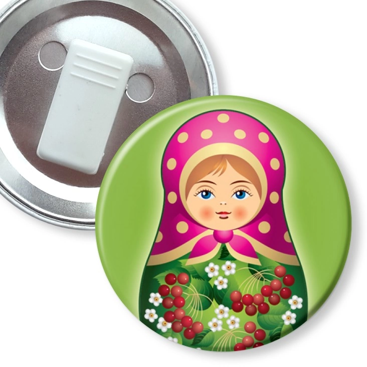 przypinka z żabką Matryoshka