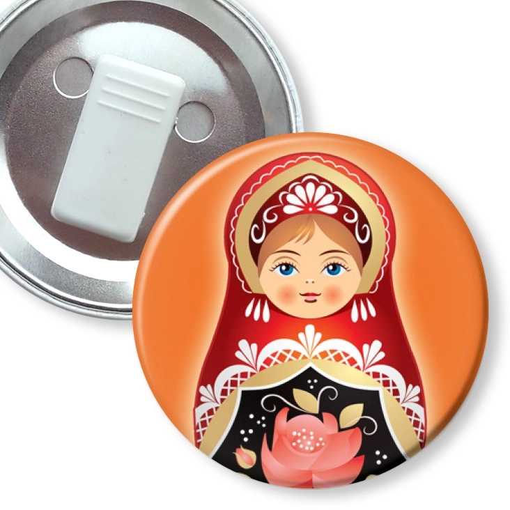 przypinka z żabką Matryoshka