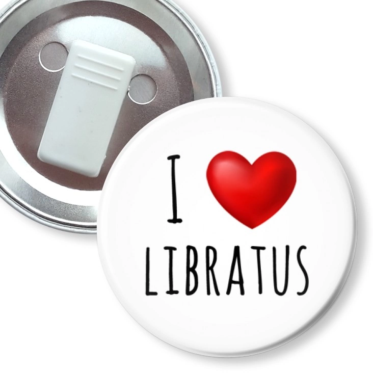 przypinka z żabką I love Libratus