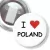 Przypinka z żabką I love Poland