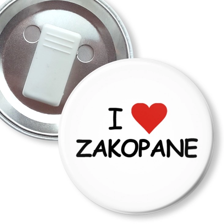 przypinka z żabką I love Zakopane