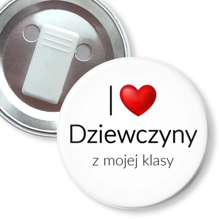 przypinka z żabką I love dziewczyny Dzień Chłopaka