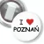 Przypinka z żabką I love Poznań