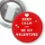 Przypinka z żabką Keep calm and be my Valentine