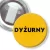 Przypinka z żabką Dyżurny żółte tło
