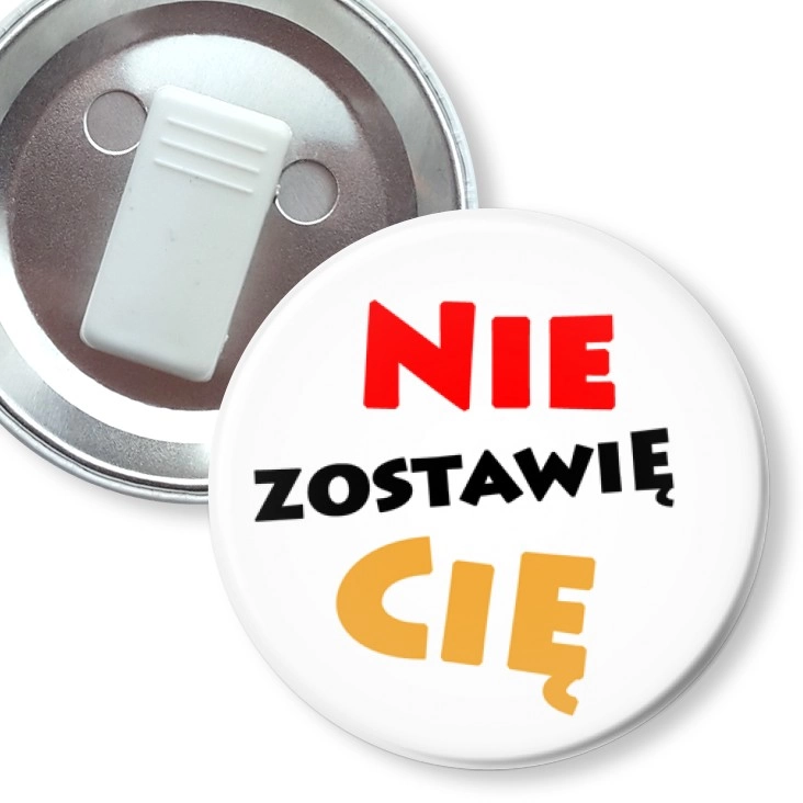 przypinka z żabką Nie zostawię Cię