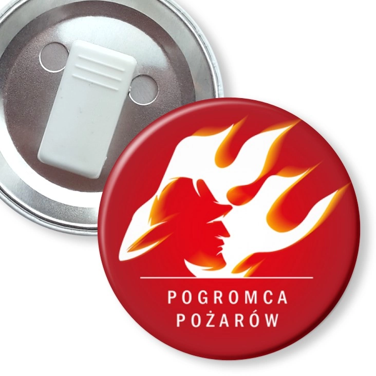 przypinka z żabką Pogromca pożarów