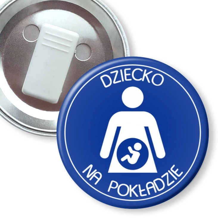 przypinka z żabką Dziecko na pokładzie