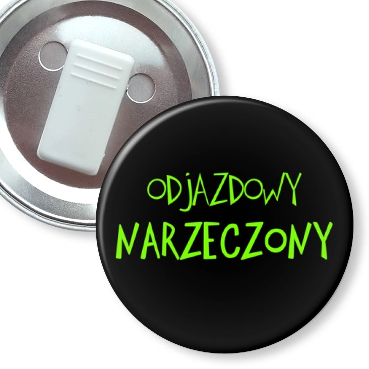 przypinka z żabką Odjazdowy narzeczony