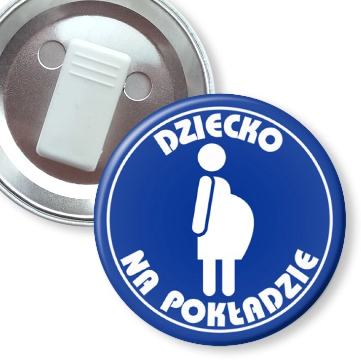 przypinka z żabką Dziecko na pokładzie