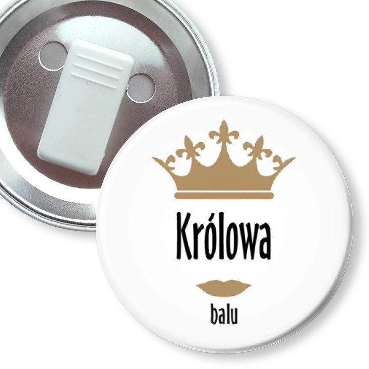 przypinka z żabką Królowa Balu